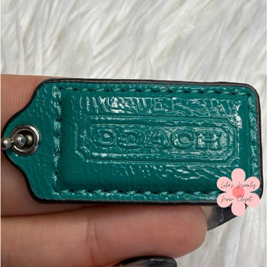 1.5" COACH Patent Leather Fob Bag Charm Hang tag Hangtag