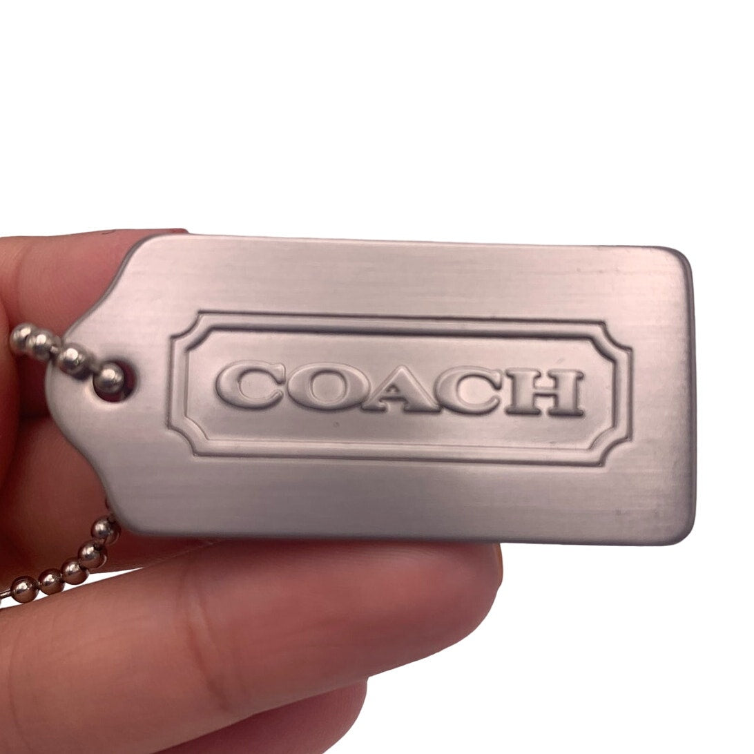 COACH Silver Metal Replacement Hang Tag Bag