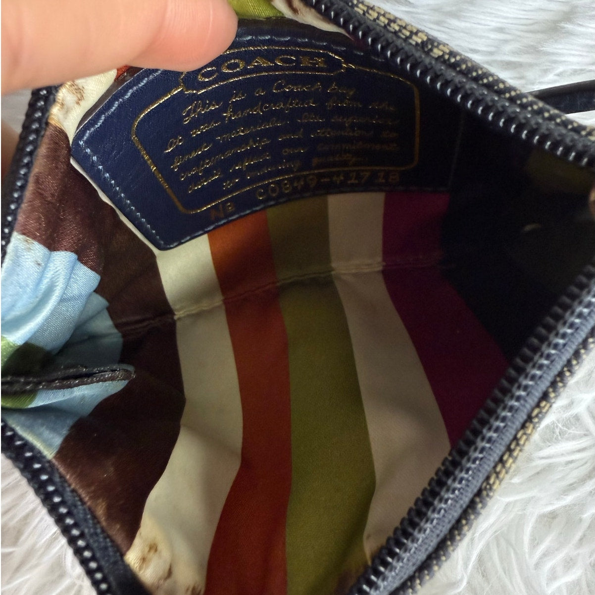 COACH y2k Denim Signature Wristlet