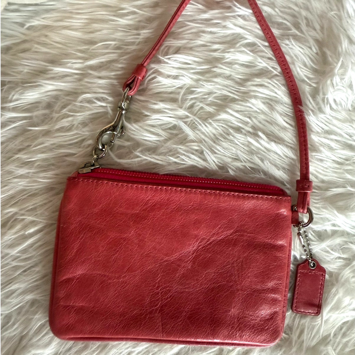 COACH Limited Edition Poppy Pink Wristlet