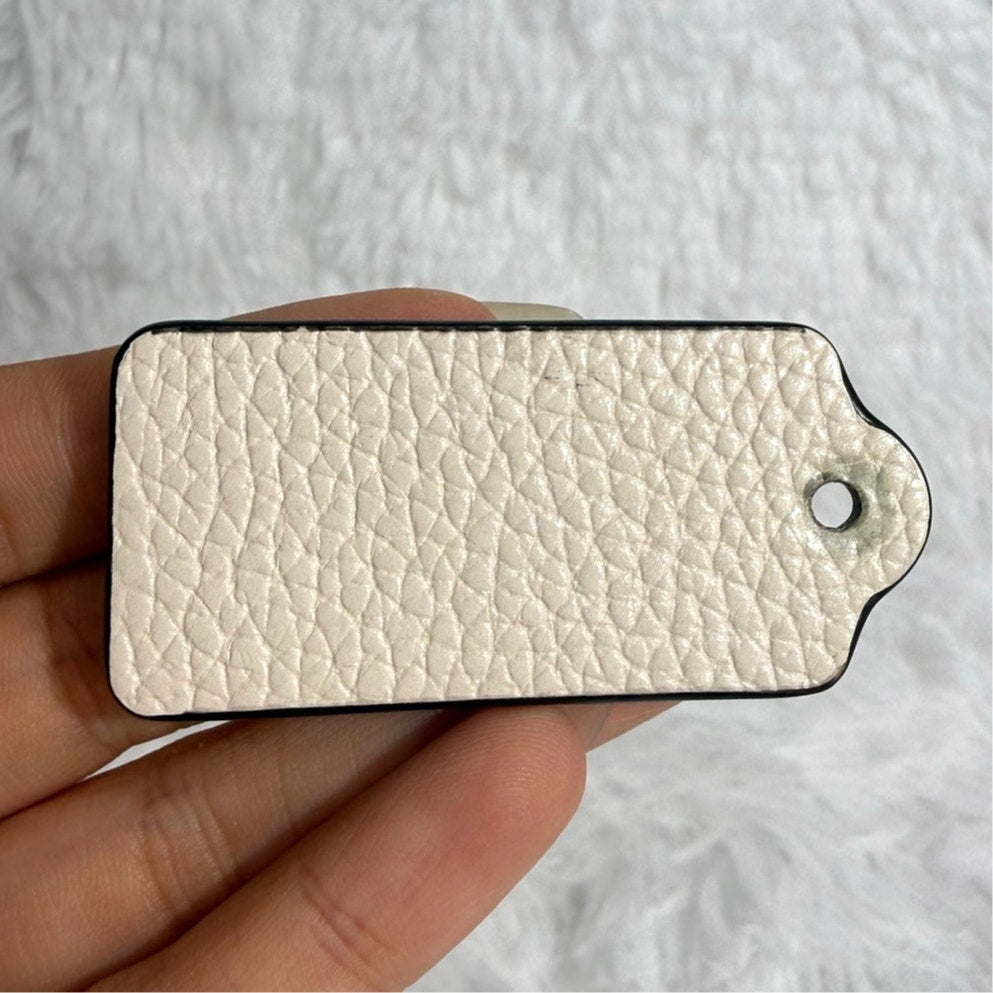 2" COACH Bone Fob Bag Charm Hang tag Hangtag