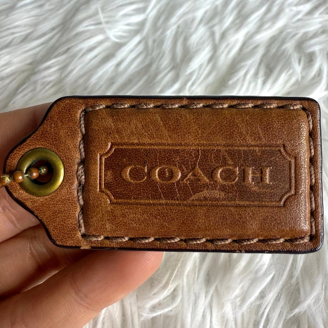 2.5" COACH Fob Bag Charm Hang tag Hangtag