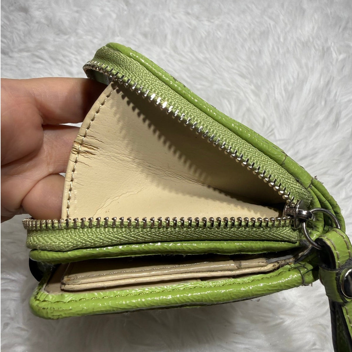 y2k Coach Lime Wallet