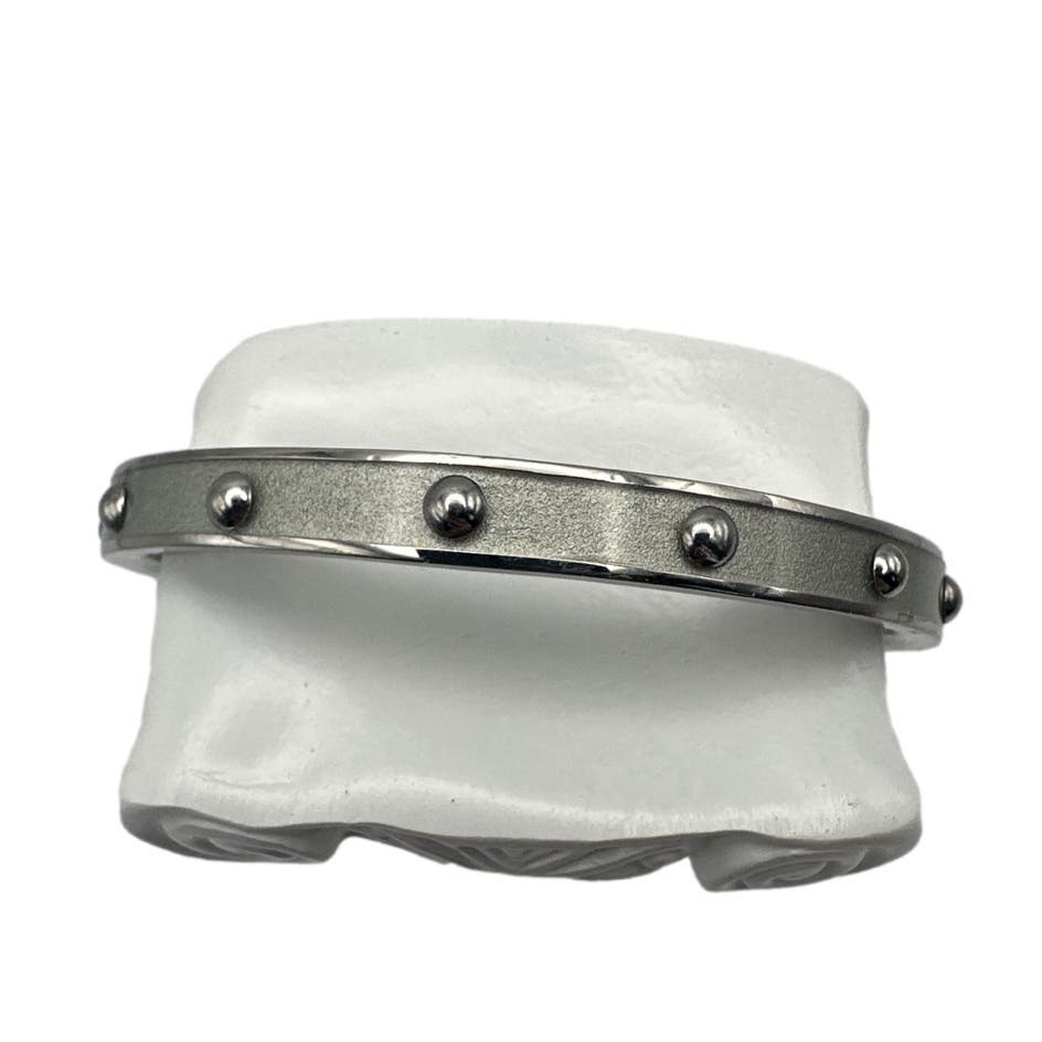 COACH Stud Bangle Bracelet Silver-tone plated