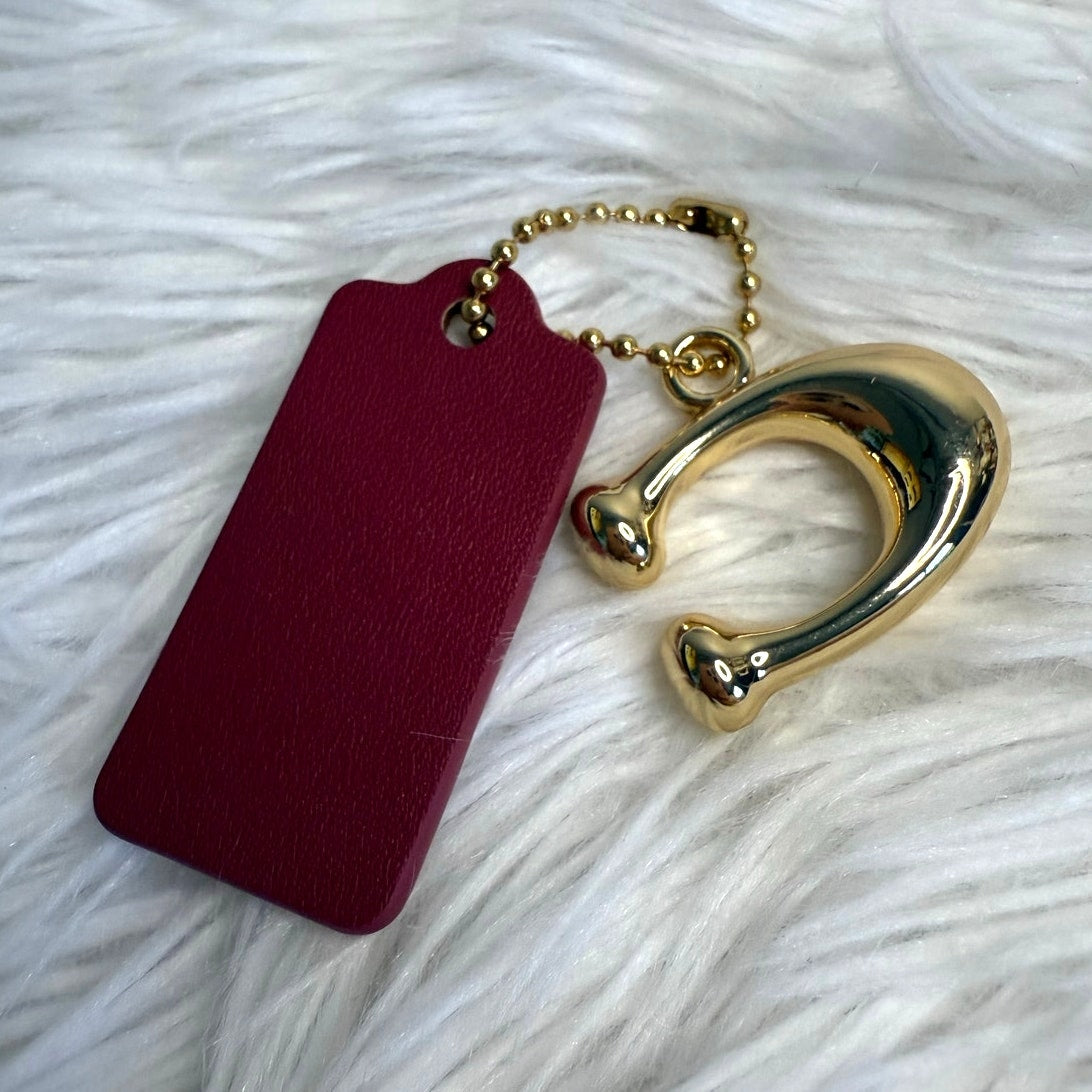 1.5" COACH "C" Hang Tag Key Fob Bag Charm