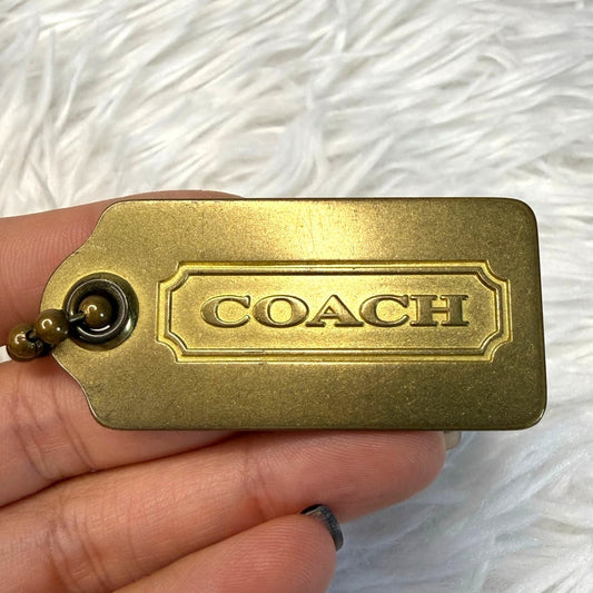 2" Vintage COACH y2k Fob Bag Charm Hang tag Hangtag
