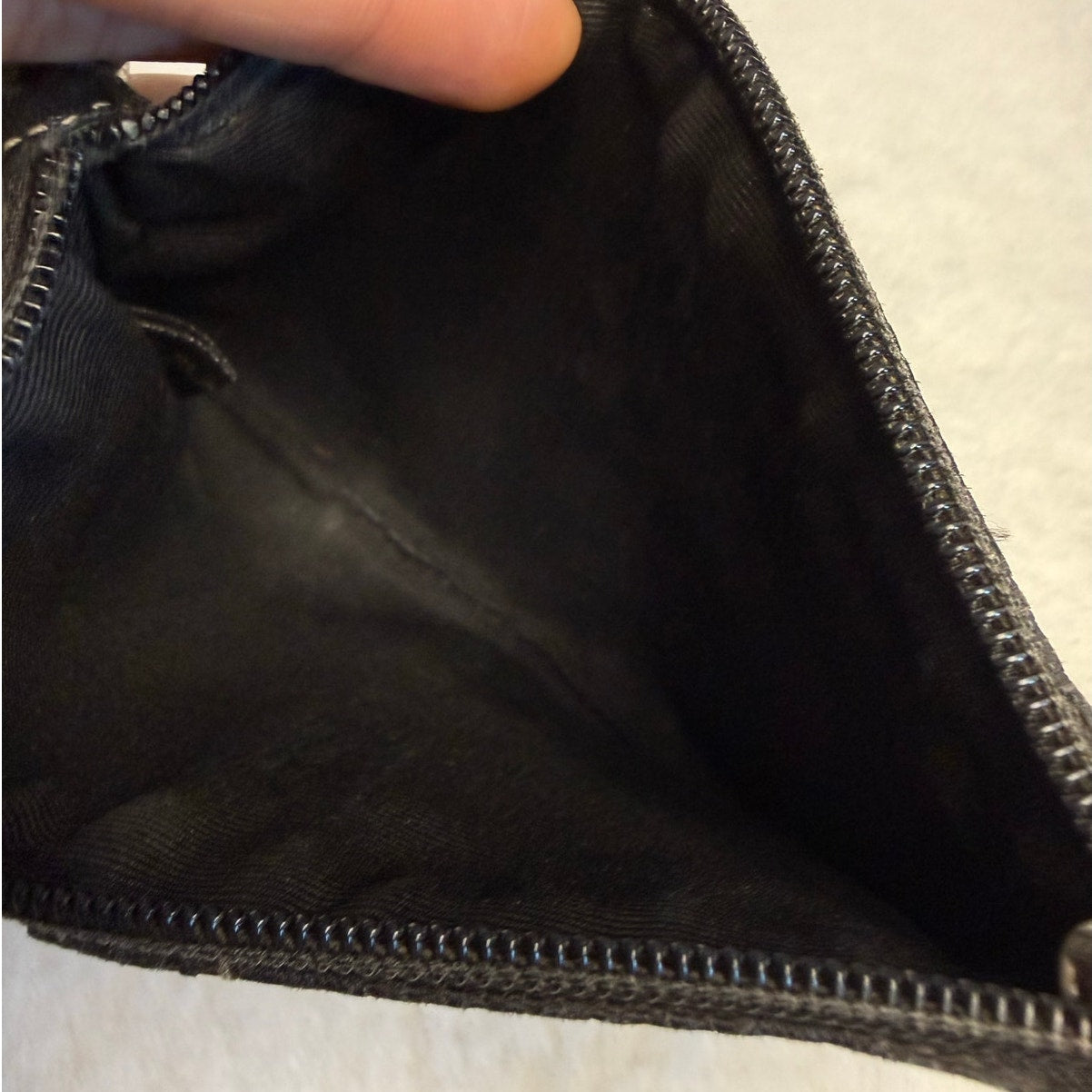 SALE COACH Black Signature Canvas Wristlet