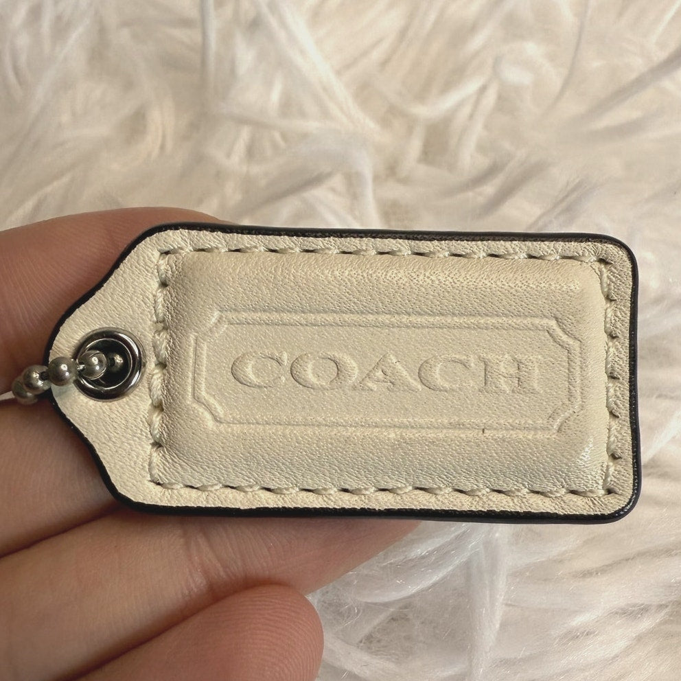 1.5" COACH  Fob Bag Charm Hang tag Hangtag
