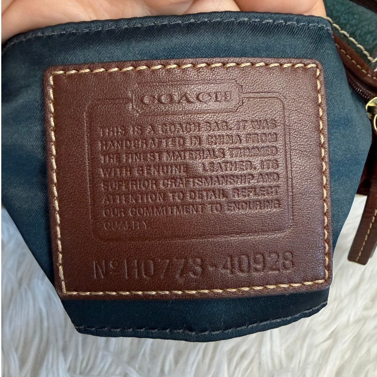 y2k Coach 2007 Patchwork Brown Mini Purse Bag Wristlet Baguette