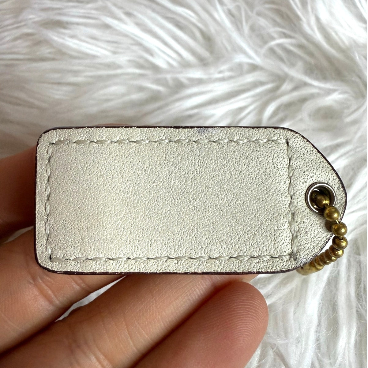 1.5" y2k COACH Vintage Fob Bag Charm Hang tag Hangtag