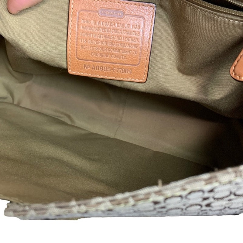y2k COACH Signature Canvas Hudson Commuter Messenger Laptop Bag