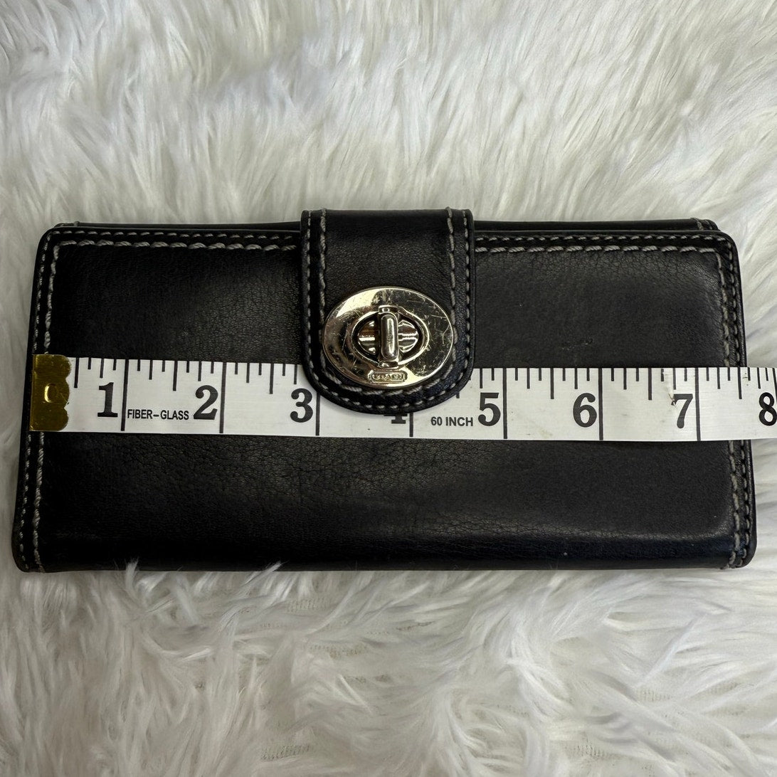 y2k COACH Vintage Soho Black Turn Lock Wallet
