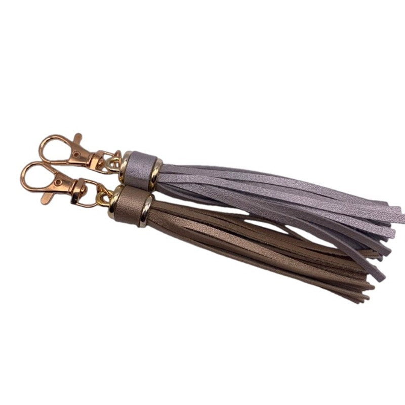 NEW Metallic Gold Tassel Bag Charm Tassels Keychains Purse Charms