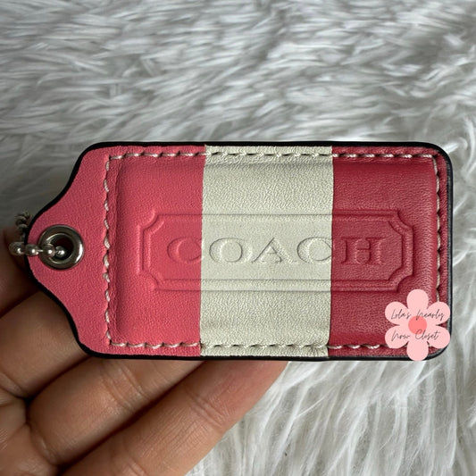 2.5" Coach Multi-color Fob Hang Tag Hangtag Bag Charm