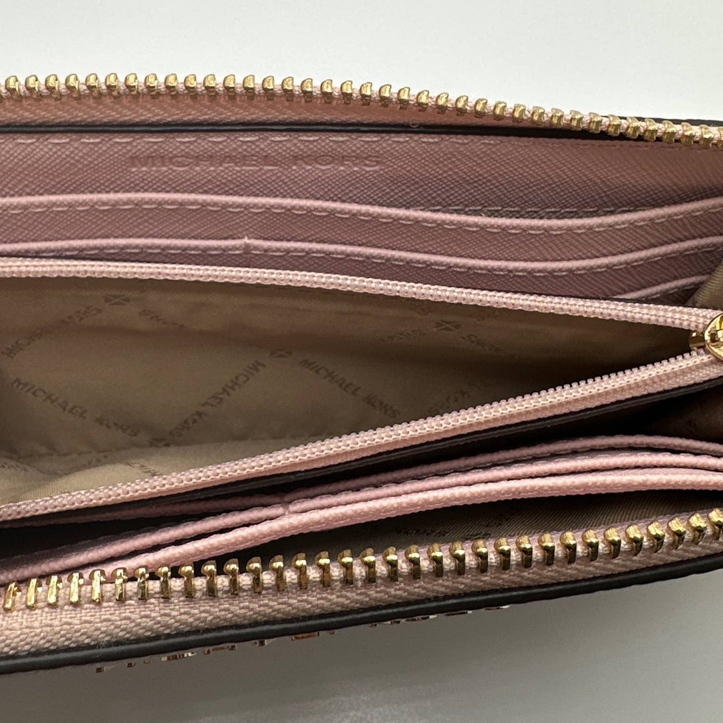 MICHAEL KORS Pink Zip Around Wallet
