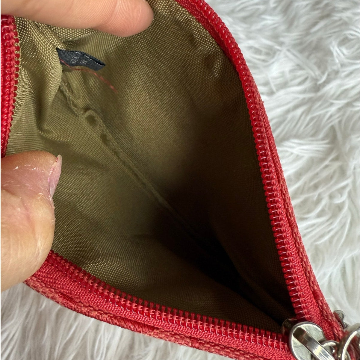COACH y2k Soho Red Signature Canvas Wristlet