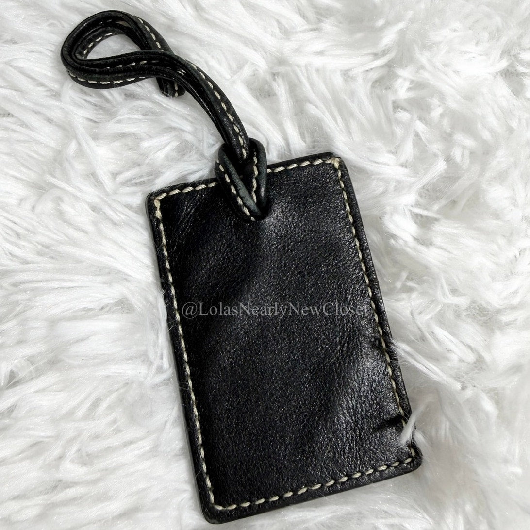 y2k COACH Black Luggage Tag Picture