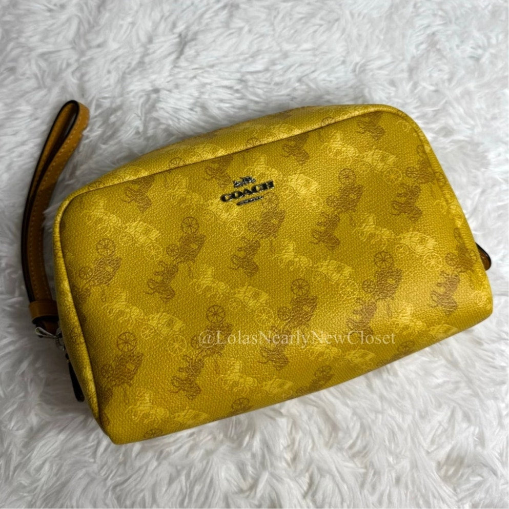 COACH Horse & Carriage Print Boxy 20 Cosmetic Bag F84642