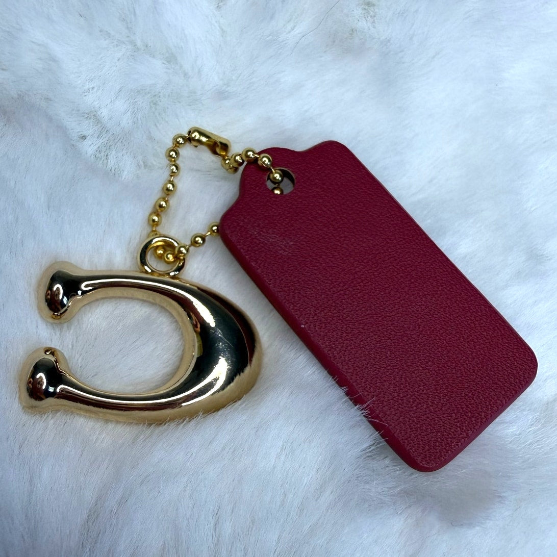 1.5" COACH "C" Hang Tag Key Fob Bag Charm