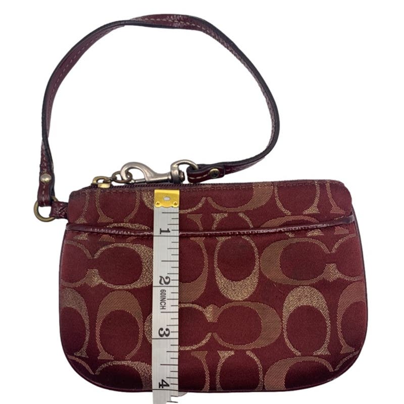 COACH Signature Canvas Wristlet