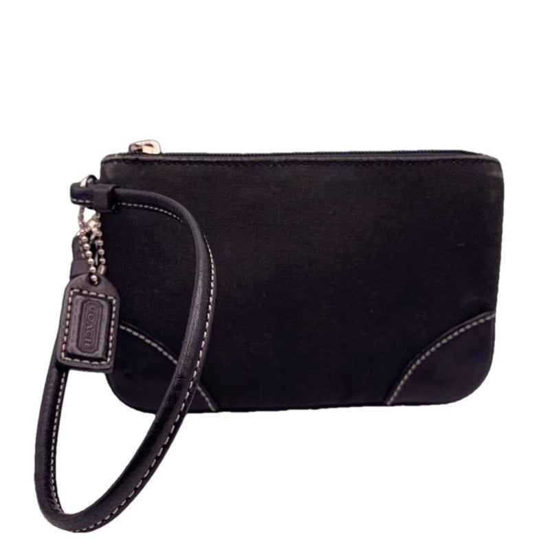 COACH Black Canvas Wristlet