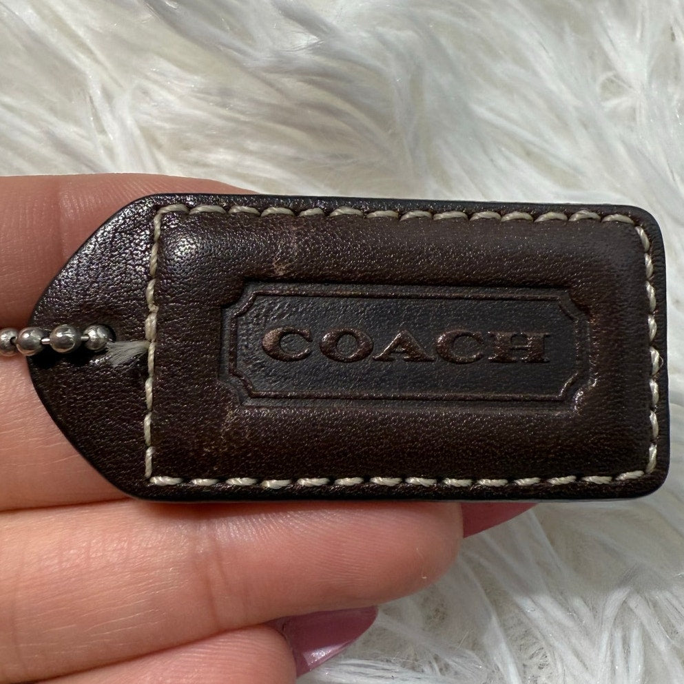 2" y2k COACH Vintage Fob Bag Charm Hang tag Hangtag