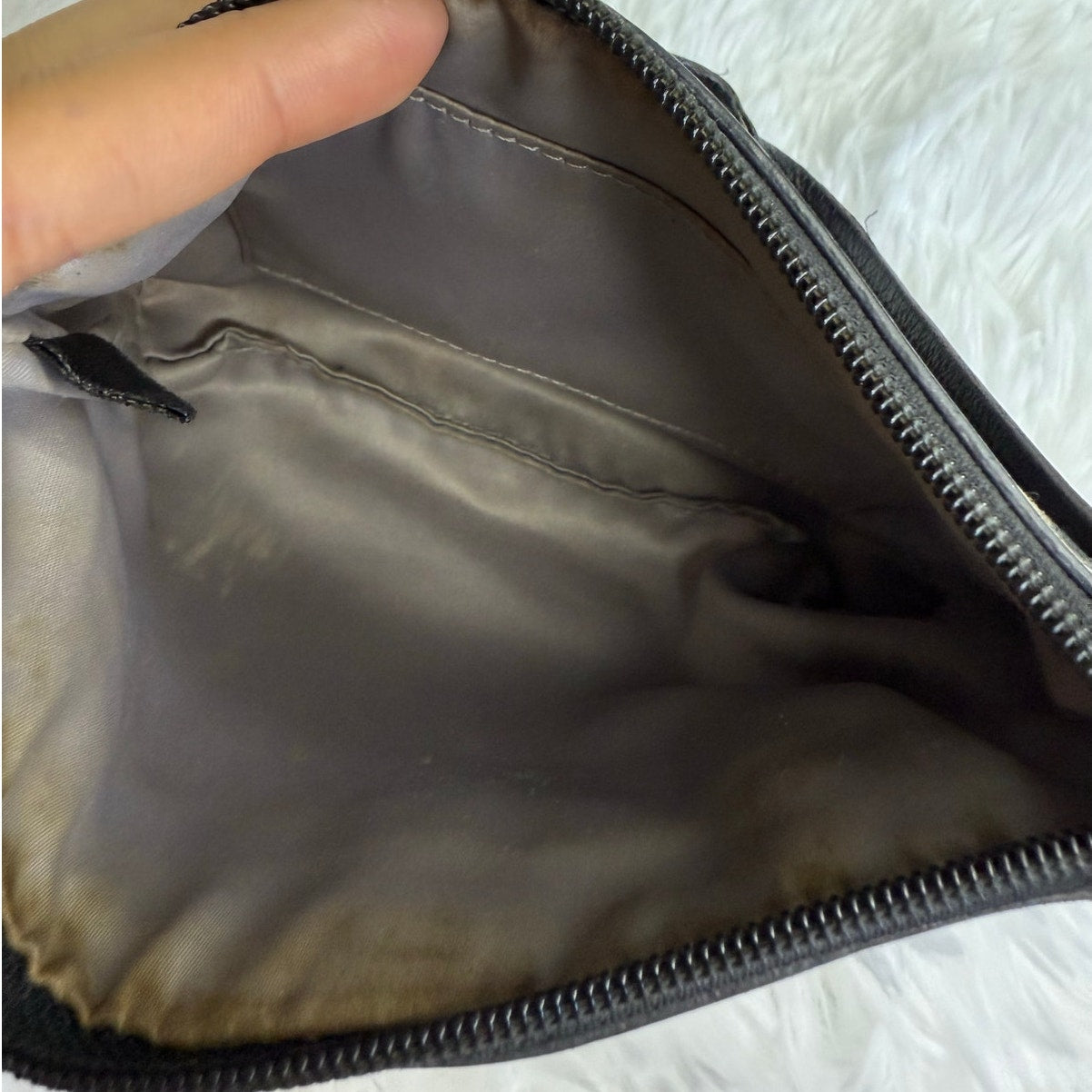 SALE COACH Black Signature Canvas Wristlet