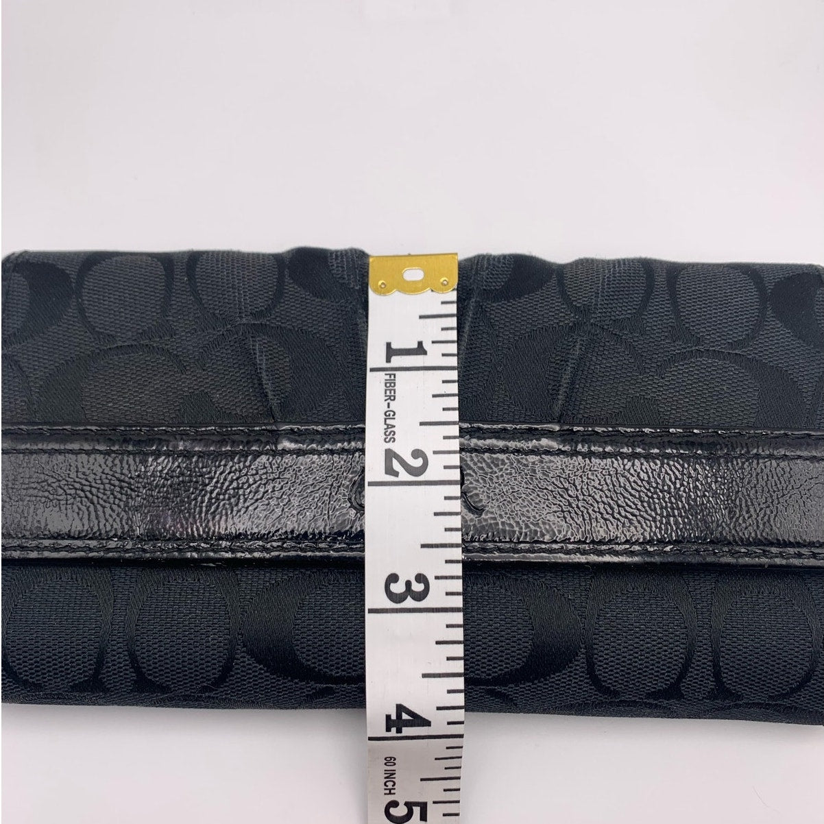 COACH Black Signature Canvas Wallet