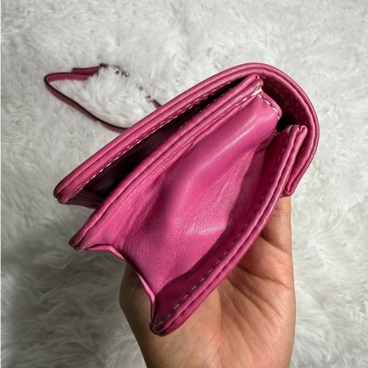 y2k Coach Pink Zoe Scarf Print Turn-Lock Wristlet