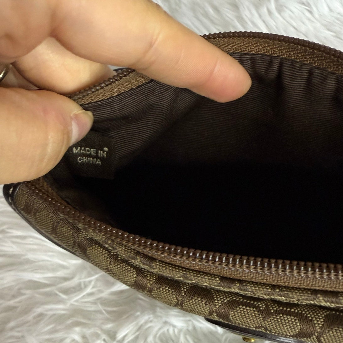 COACH y2k Soho Brown Signature Canvas Wristlet
