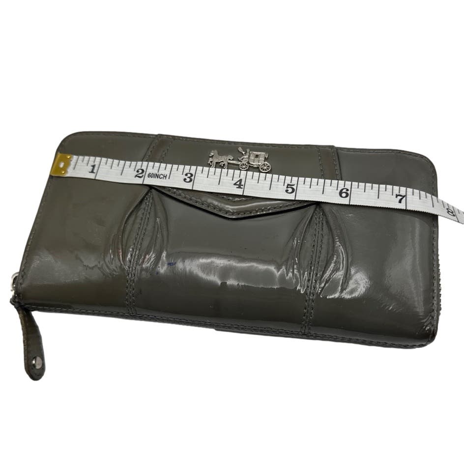 COACH Gray Patent Leather Wallet