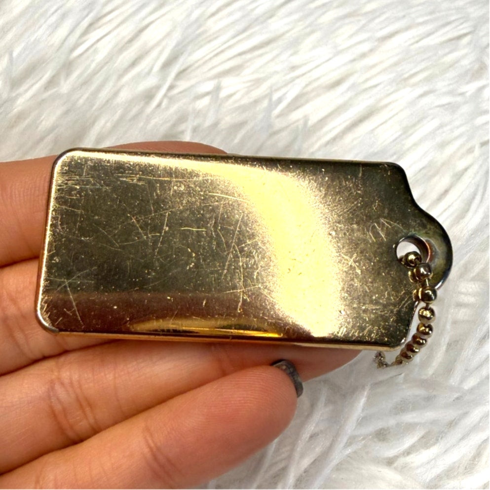 2” COACH Fob Bag Charm Hang tag Hangtag