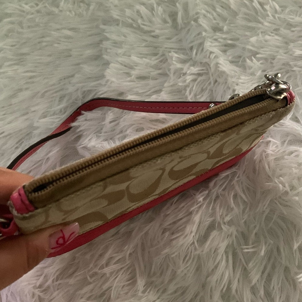 SALE COACH Canvas Wristlet