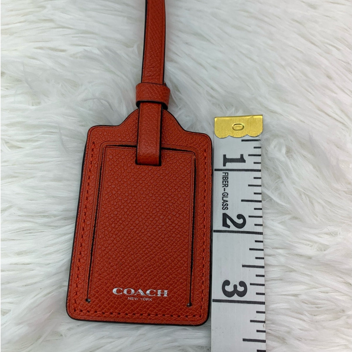 Coach Red Luggage Tag Bag Picture Hangtag