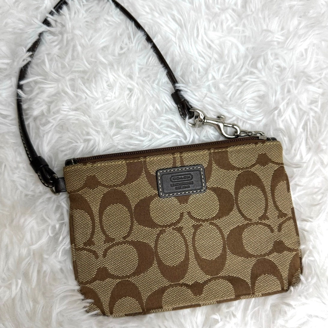 Coach Brown Wristlet