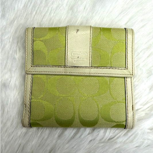 Vintage COACH y2k Lime Wallet