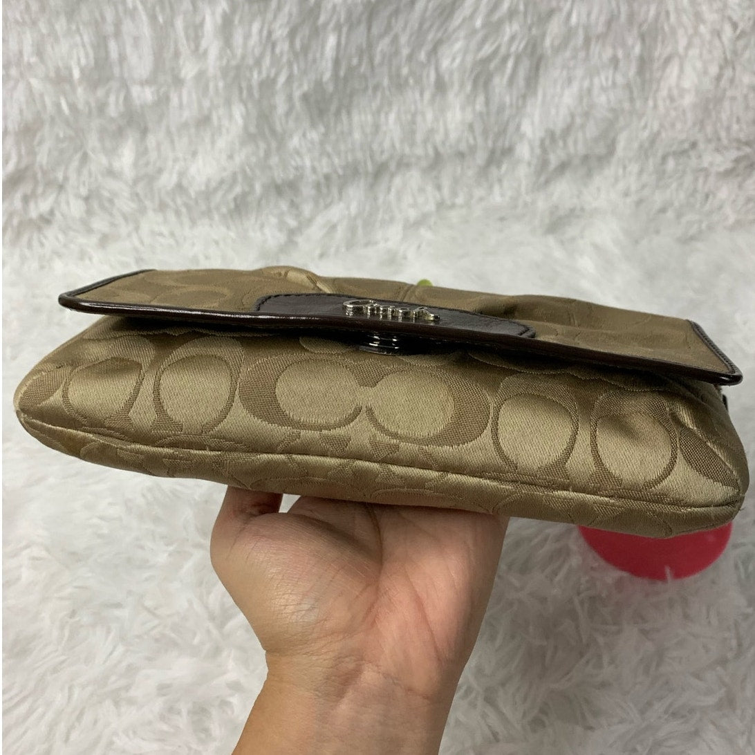 y2k Coach Brown Ashley Mini Purse Wristlet