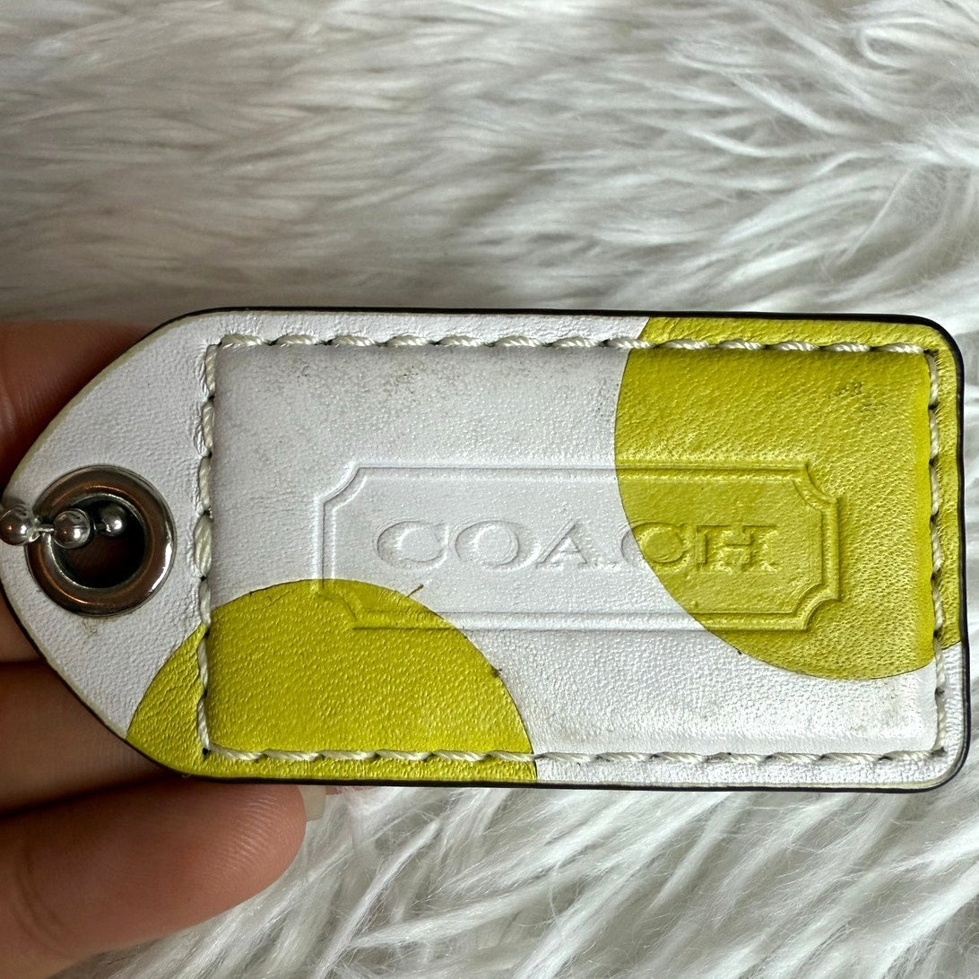 3" COACH Polka Dot Fob Bag Charm Hang tag Hangtag