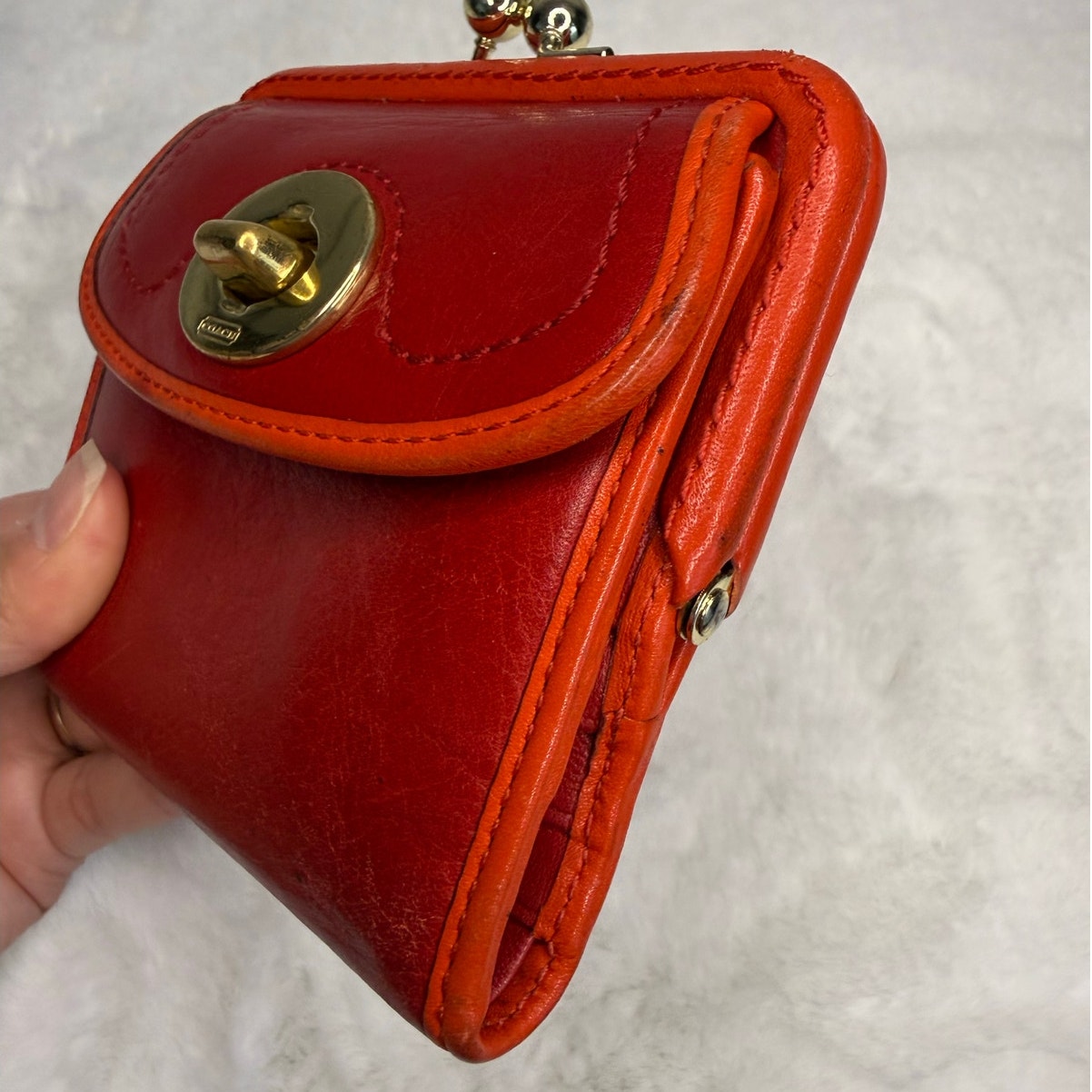 y2k Coach Vintage Legacy Kisslock Wallet