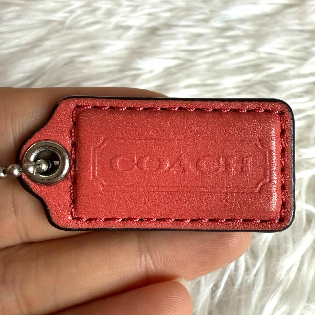 1.5" COACH  Fob Bag Charm Hang tag Hangtag