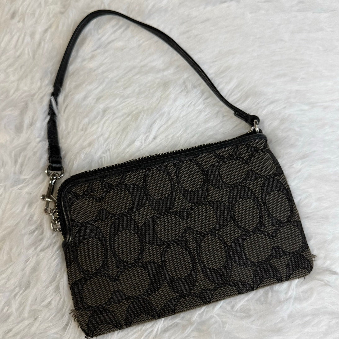 SALE Coach Black Gray Wristlet