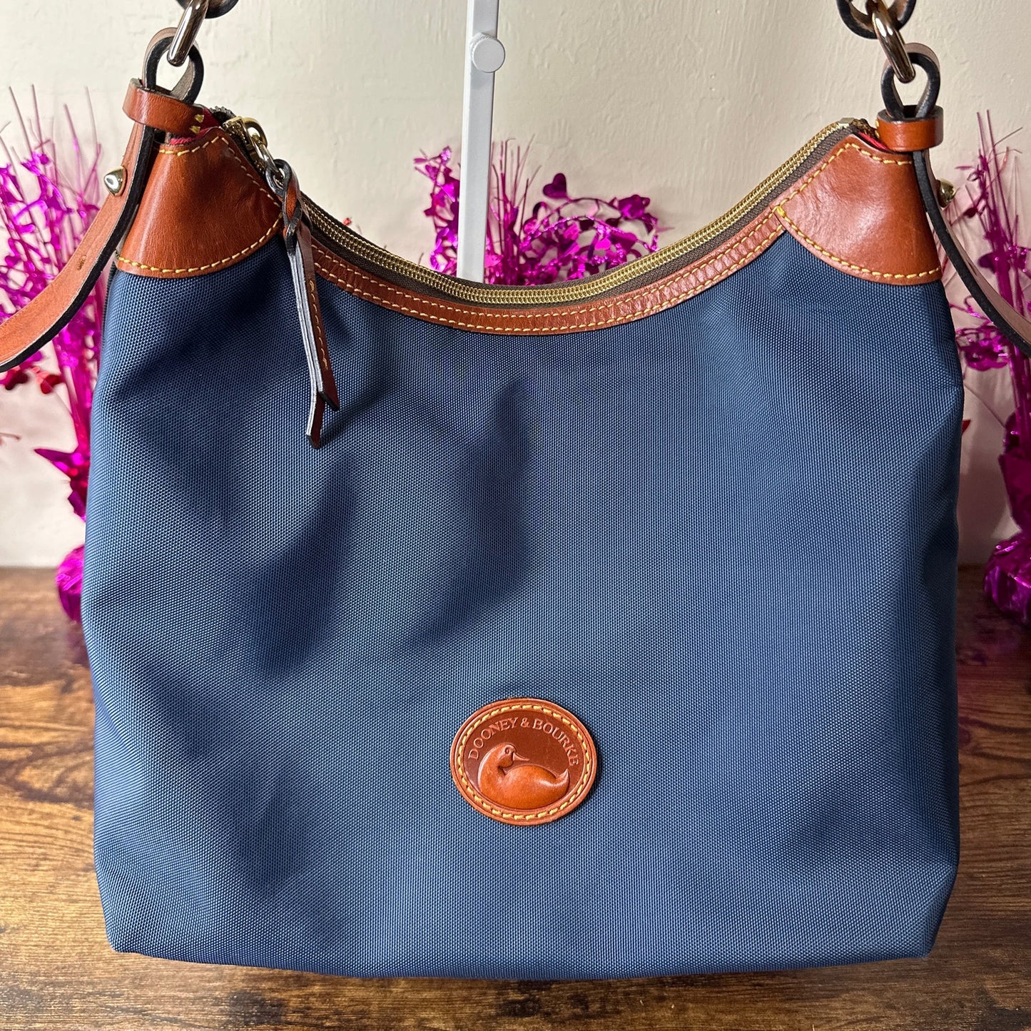 DOONEY & BOURKE Nylon Blue Erica Hobo Shoulder bag