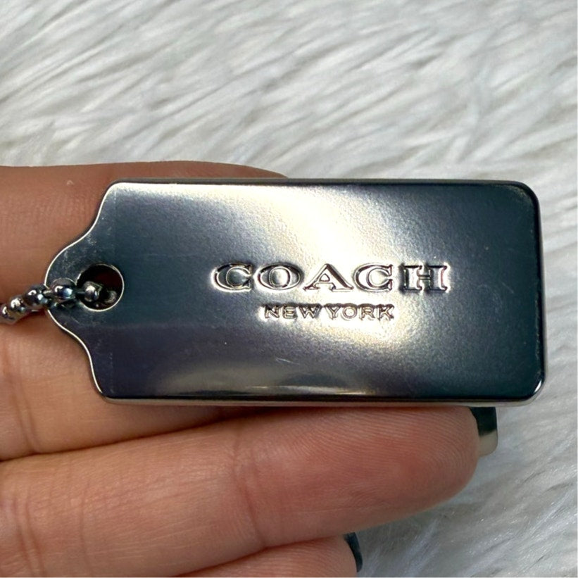 2" COACH Metal Fob Bag Charm Hang tag Hangtag