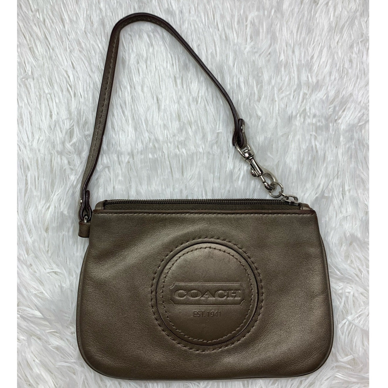 SALE COACH Gray Wristlet