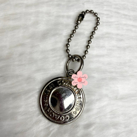 1" Coach Metal Circle Replacement Hangtag Hang Tag Bag Charm