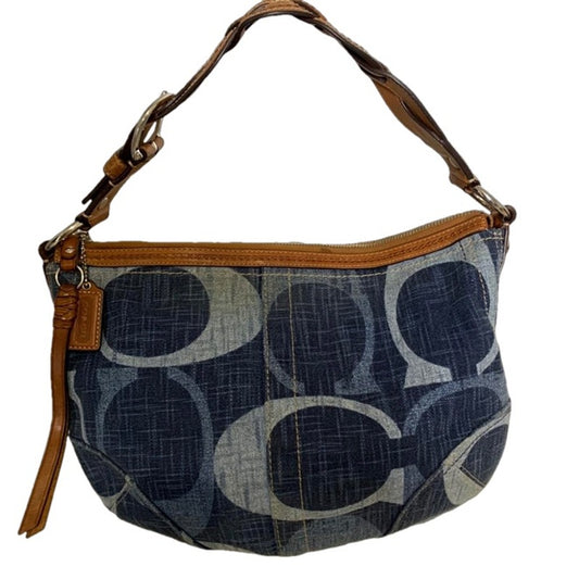 COACH y2k Signature Denim Hobo Shoulder Bag