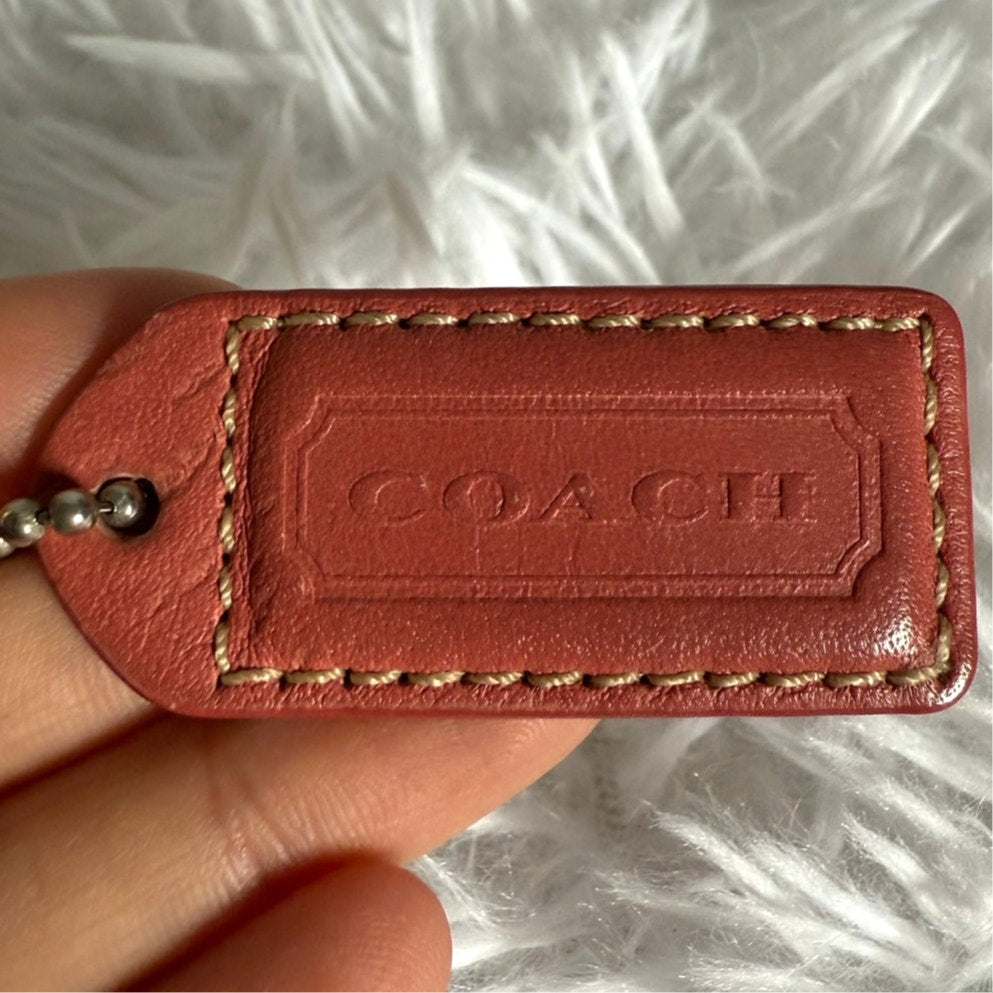 1.5" y2k COACH Vintage Fob Bag Charm Hang tag Hangtag