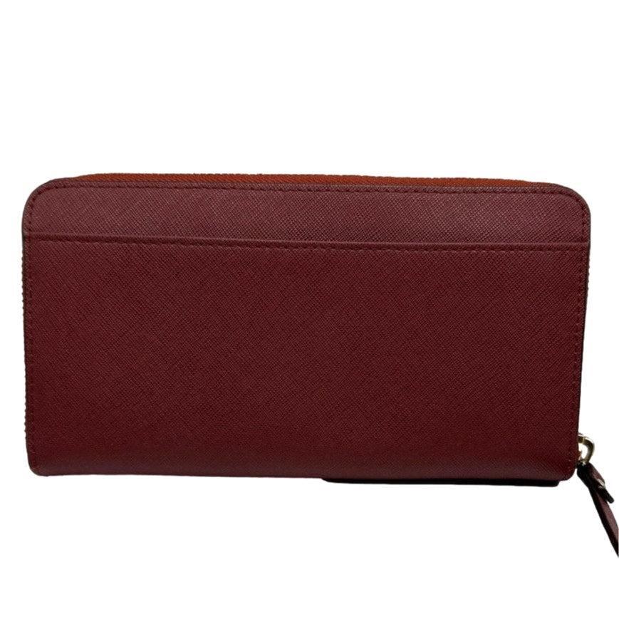 KATE SPADE New York Maroon Zip Around Wallet