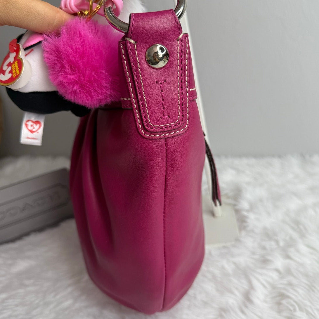 NWT y2k COACH Soho Pleated Leather Large Hobo Shoulder Bag F1373100