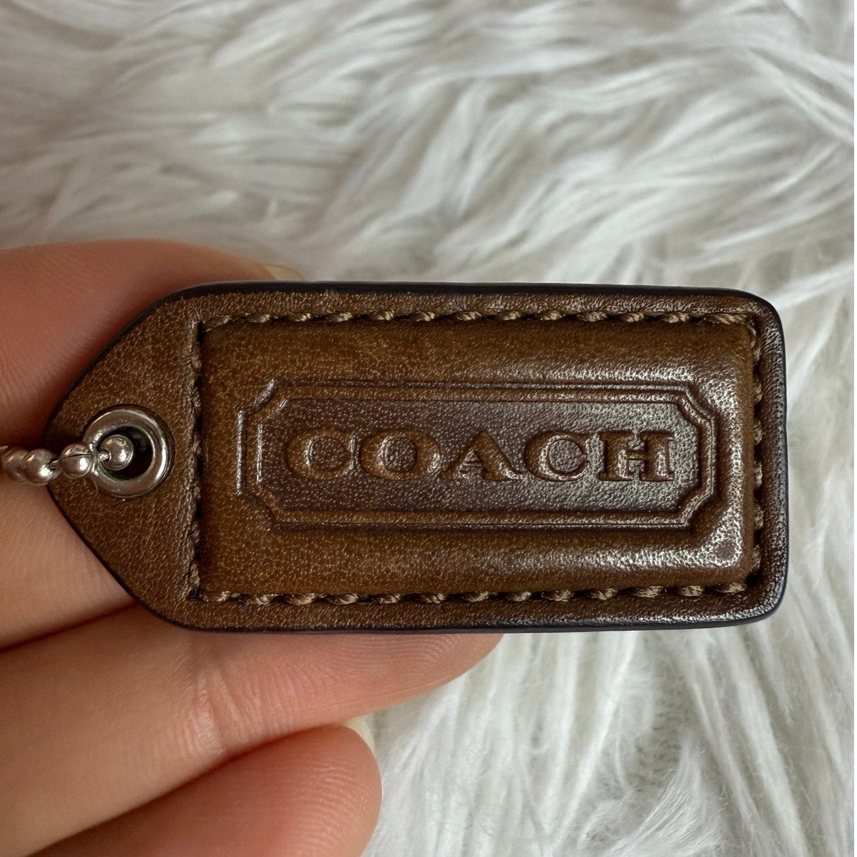 1.5" y2k COACH Vintage Fob Bag Charm Hang tag Hangtag